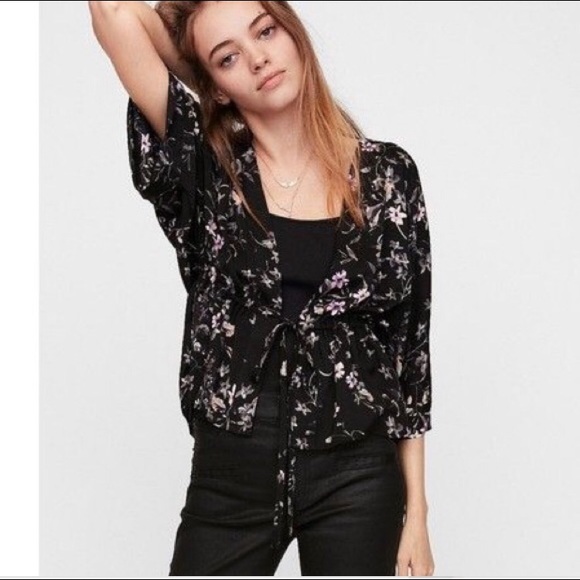 Express Tops - Express Cinch Waist Kimono Top -NWOT